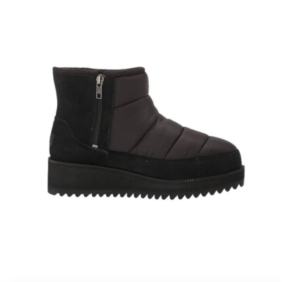 UGG Women's Ridge Mini Snow Boot Black Suede Size 8 - Picture 1 of 11